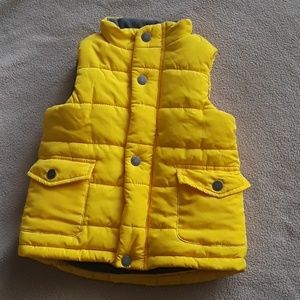 Little me gold/ yellow puffer vest